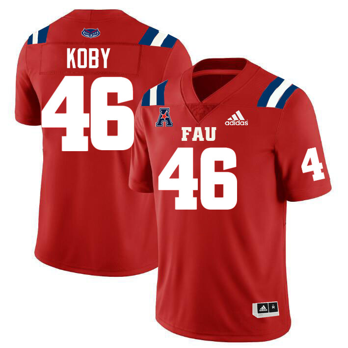 Florida Atlantic Owls #46 Bridger Koby College Football Jerseys Stitched-Red